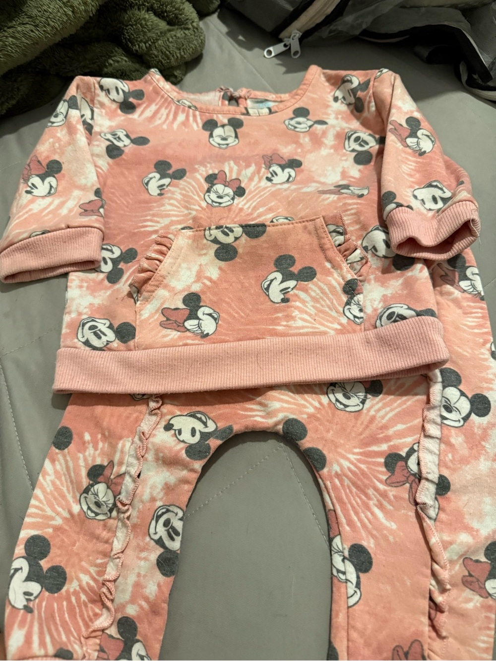 Disney Pink Mickey Mouse Girls Matching Set